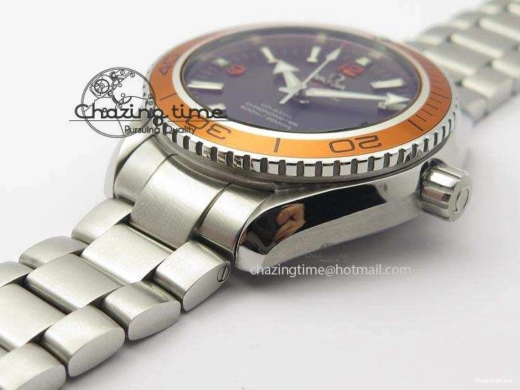0127 Planet Ocean SS Bp Maker 45mm Orange Bezel On SS Bracelet A DailyWear 8216